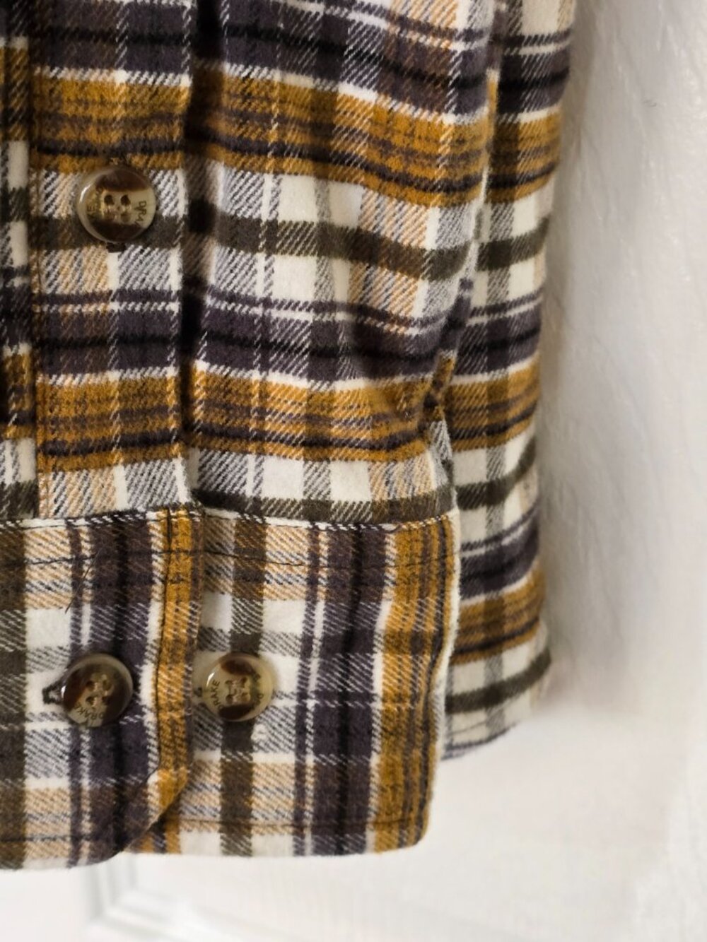 Drake Men's Autumn Brushed Twill Plaid Long Sleeve Flannel Button Shirt Sz Large - Picture 6 of 10
